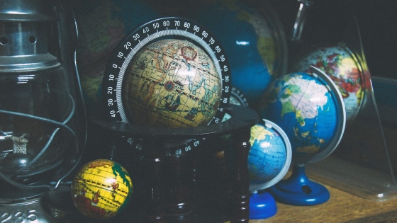 Globes of Earth and Destinations